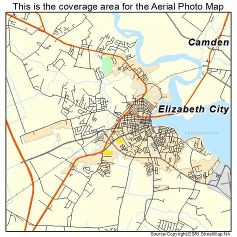 Aerial Photography Map of Elizabeth City, NC North Carolina