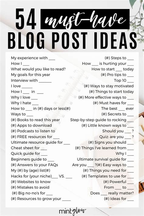 54 must have blog post ideas – Artofit