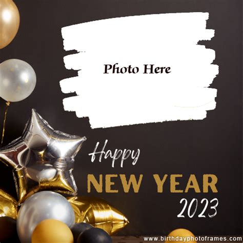 Personalized Happy New Year 2023 Photo Frame Edit