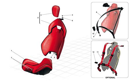 Ferrari LaFerrari SEATS AND SEAT BELTS - Ricambi America, Inc.