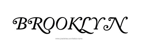 Brooklyn Name Tattoo Designs