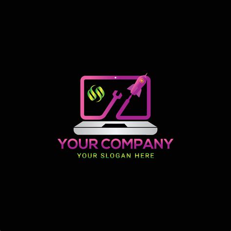 Laptop Repair colorful logo Design 6186740 Vector Art at Vecteezy