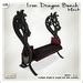 Second Life Marketplace - [V/W] Iron Dragon Bench Black - Medieval ...