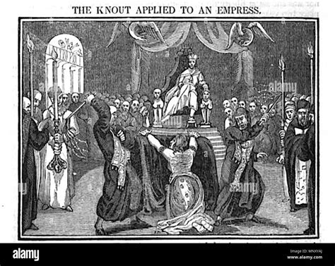 . English: The knout applied to an Empress . 1825. John Byfield 1202 TR1 Image 46 Stock Photo ...