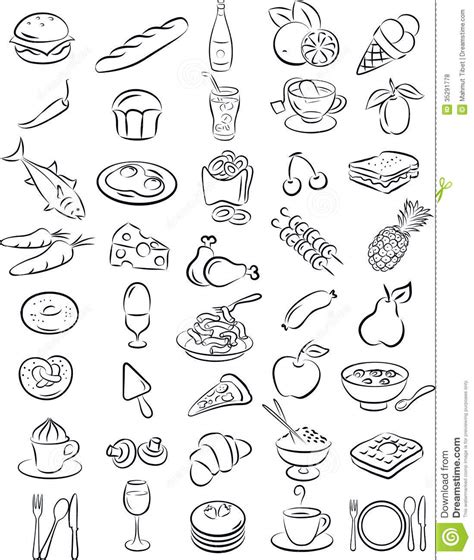 14+ Black And White Food Clipart - Preview : Foods | HDClipartAll