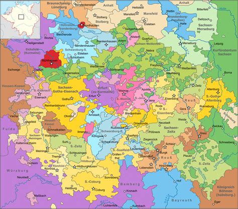 Map of Thuringia (1680) [2000x1752] : MapPorn