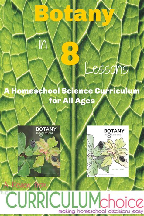 Botany in 8 Lessons –Homeschool Science Course for All Ages - The ...