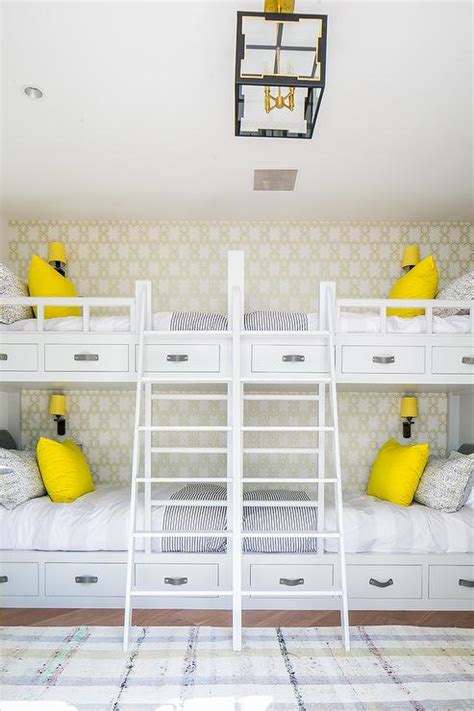 Light Gray and Canary Yellow Boys Bedroom - Transitional - Boy's Room