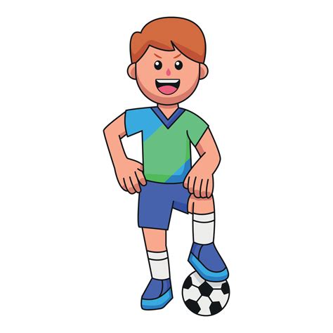 cute cartoon character football player 5728769 Vector Art at Vecteezy