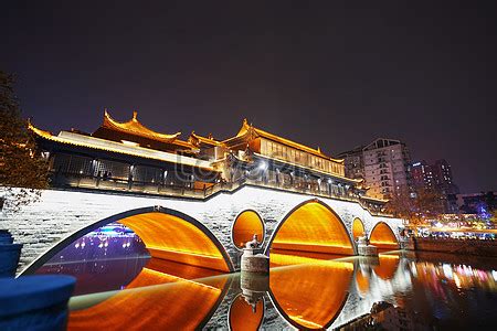 Chengdu nine eye bridge night scene photo image_picture free download 501051757_lovepik.com