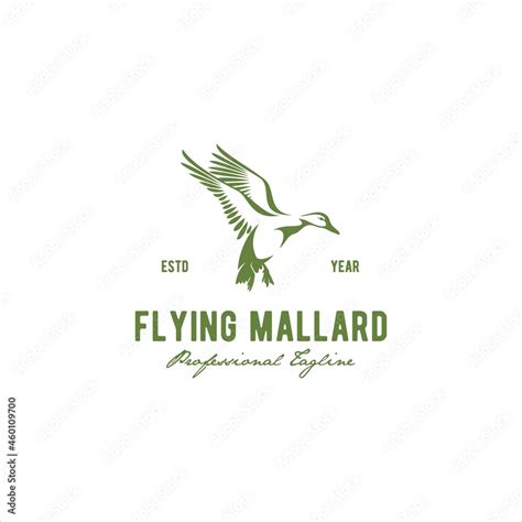 Duck Mallard Waterfowl Logo Design Vector Image Stock Vector | Adobe Stock