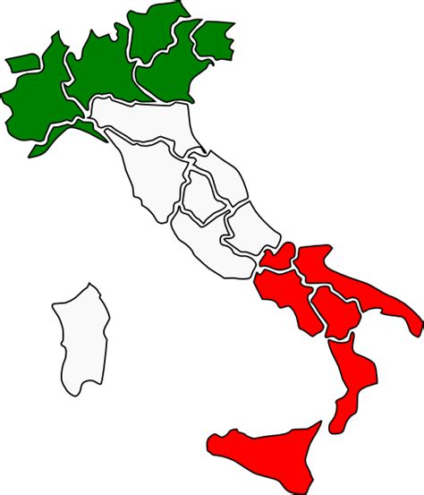 Clip Art Map Of Italy - Freddi Bernardina