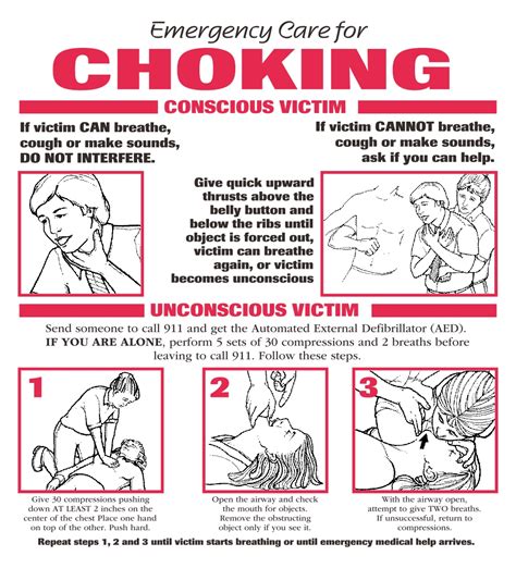 8 Best Images of First Aid Choking Poster Printable - Printable First Aid Choking Sign ...