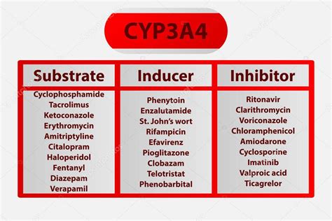 CYP3A4 Citocromo p450 sustratos farmacéuticos enzimáticos, inhibidores e inductores ejemplos ...