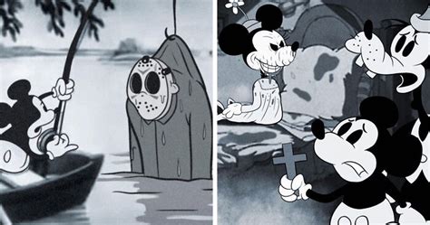 Artist Imagines Iconic Horror Characters In Classic Disney’s Mickey ...