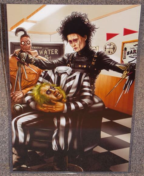 Edward Scissorhands & Beetlejuice Glossy Art Print 11 x 17 In | Etsy