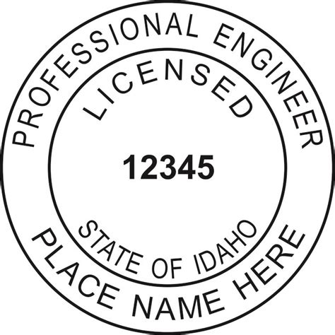 IDAHO Pre-inked Professional Engineer Stamp - Winmark Stamp & Sign ...