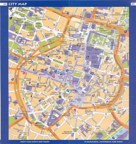 Munich center map - Map of munich center (Bavaria - Germany)