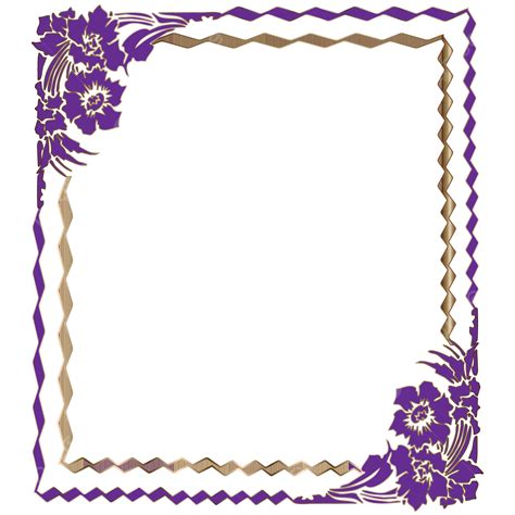 Simple Frame Border Vector Art PNG, Gold And Purple Border Frame Simple Beautiful Graphic ...