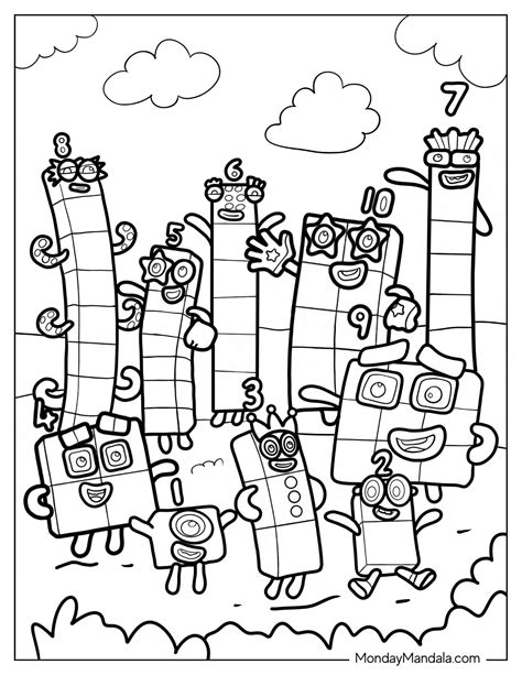 28 Numberblocks Coloring Pages (Free PDF Printables)