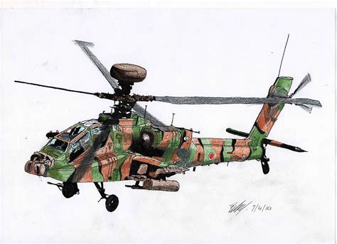 Apache Helicopter Drawing at GetDrawings | Free download