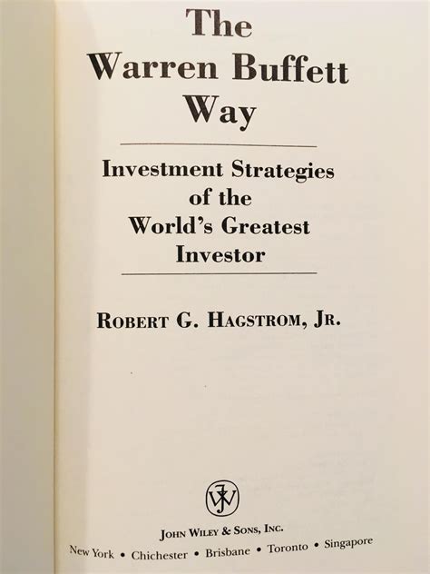 The Warren Buffett Way: Investment Strategies of the World's Greatest ...