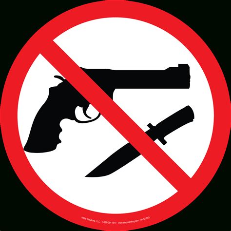 Free Printable No Guns Allowed Sign - Free Printable