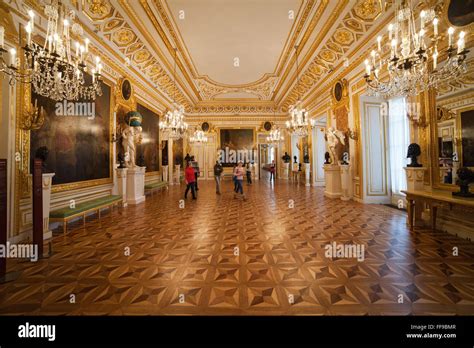 Poland, city of Warsaw, Royal Castle interior, The Knights Hall Stock ...