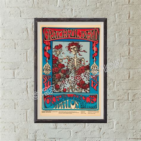 Grateful Dead Concert Poster Print Vintage Style Magazine | Etsy