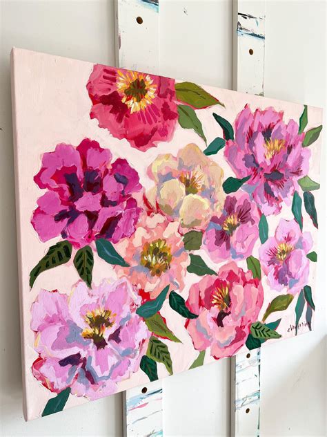 Flower Art Painting, Painting Art Projects, Diy Art Painting, Painting & Drawing, Canvas ...