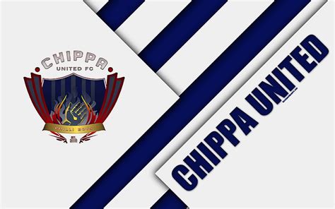 Chippa United FC South African Football Club, logo, white blue abstraction, material design, HD ...