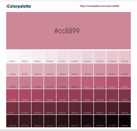 Puce Color | cc8899 information | Hsl | Rgb | Pantone