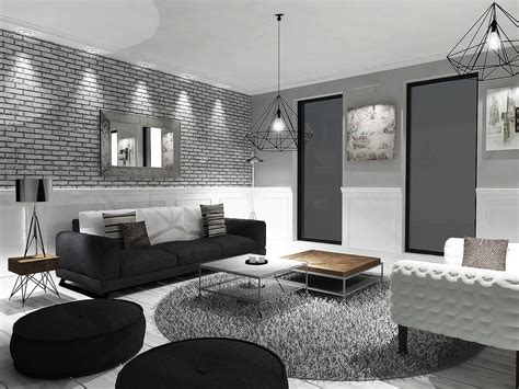 6 magnifiques intérieurs minimalistes noirs et blancs | Living room decor gray, Black and white ...