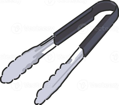 Kitchen items Tongs cartoon style 28800004 PNG