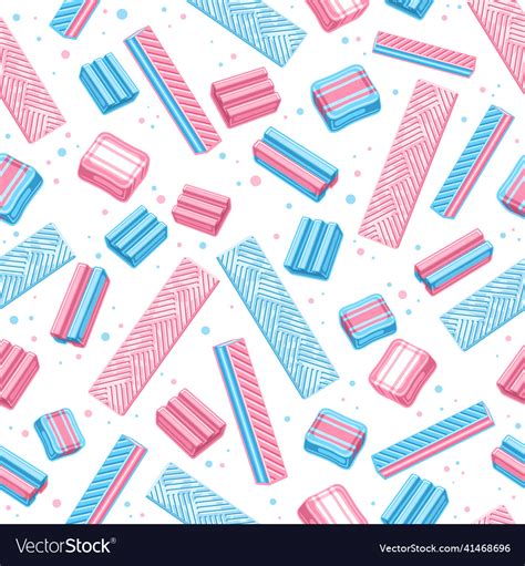 Bubble gum seamless pattern Royalty Free Vector Image