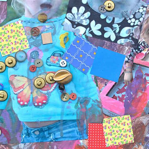 Mixed Media Collage for Kids with Photos and More