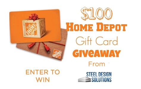 Win a $100 Home Depot Gift Card! | Home depot rugs, Steel design, Design solutions