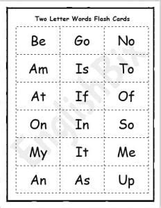 Lesson Plan on Two Letter Words for Kids - EnglishBix