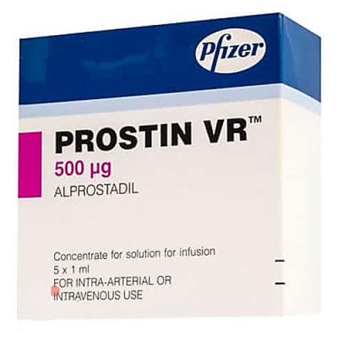 Prostin VR 500 micrograms / ml ( alprostadil ) solution for infusion