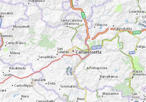 MICHELIN Caltanissetta map - ViaMichelin