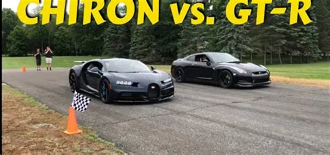 Bugatti Chiron vs. Nissan GTR Iveytune 1500 hp. - Turbo and Stance