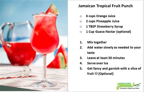 Jamaican Tropical Fruit Punch | Jamaican drinks, Drinks alcohol recipes, Alcohol drink recipes