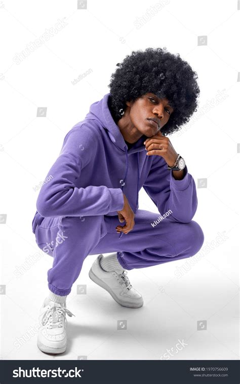 Handsome Black Man Tracksuit Isolated On Stock Photo 1970756609 ...