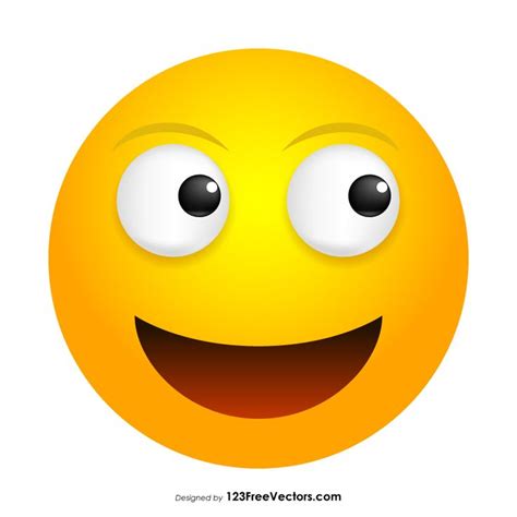 Grinning Face Emoji Vector Free | Emoji, Vector free, Vector