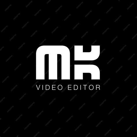 Premium Vector | MK Lettermark Logo in Black and White