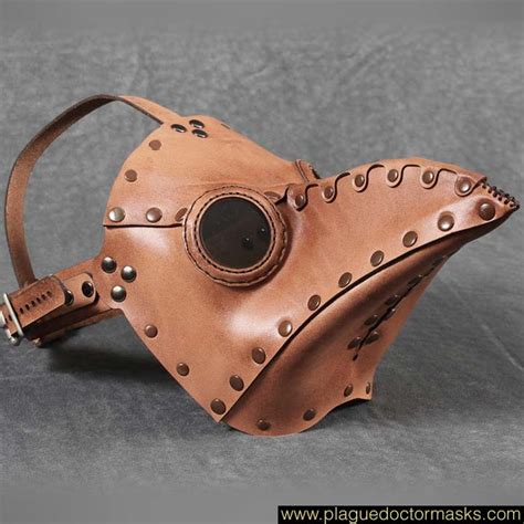 Plague Doctor Mask Brown Leather - Plague Doctor Costume Cosplay