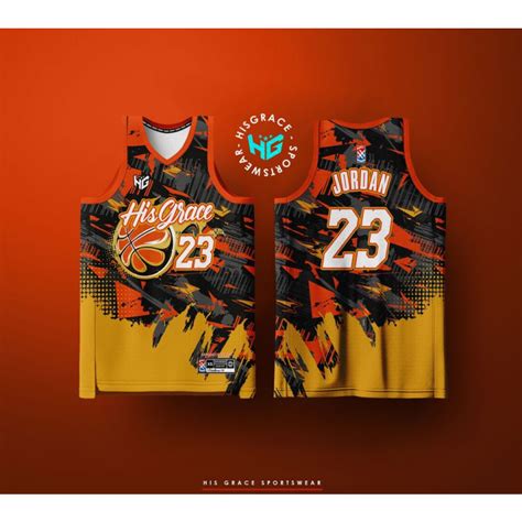 120 HG ORANGE BASKETBALL CONCEPT JERSEY FULL SUBLIMATION JERSEY ...