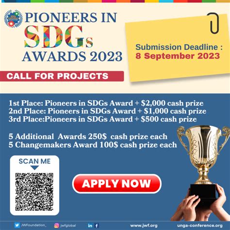 Pioneers in SDGs Awards 2023 - Youth Opportunities