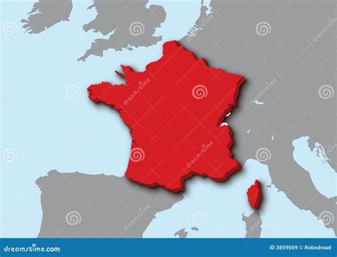 3d map of France stock illustration. Illustration of plant - 3859069