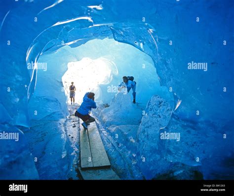 An inside view of Grindelwald Glacier Cave Switzerland Stock Photo - Alamy